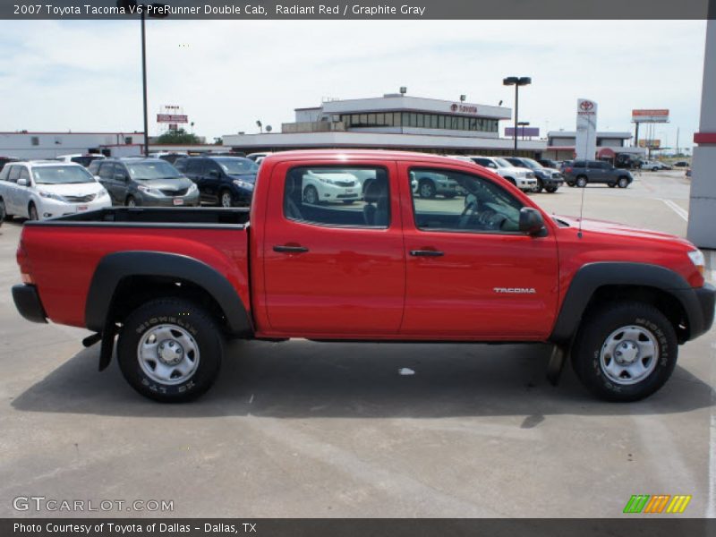 Radiant Red / Graphite Gray 2007 Toyota Tacoma V6 PreRunner Double Cab