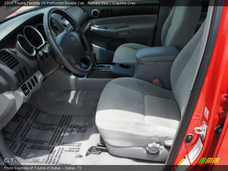 Radiant Red / Graphite Gray 2007 Toyota Tacoma V6 PreRunner Double Cab