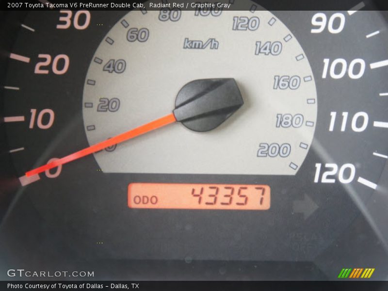 Radiant Red / Graphite Gray 2007 Toyota Tacoma V6 PreRunner Double Cab