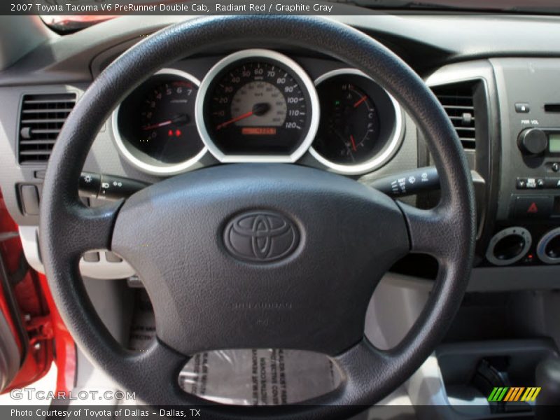 Radiant Red / Graphite Gray 2007 Toyota Tacoma V6 PreRunner Double Cab