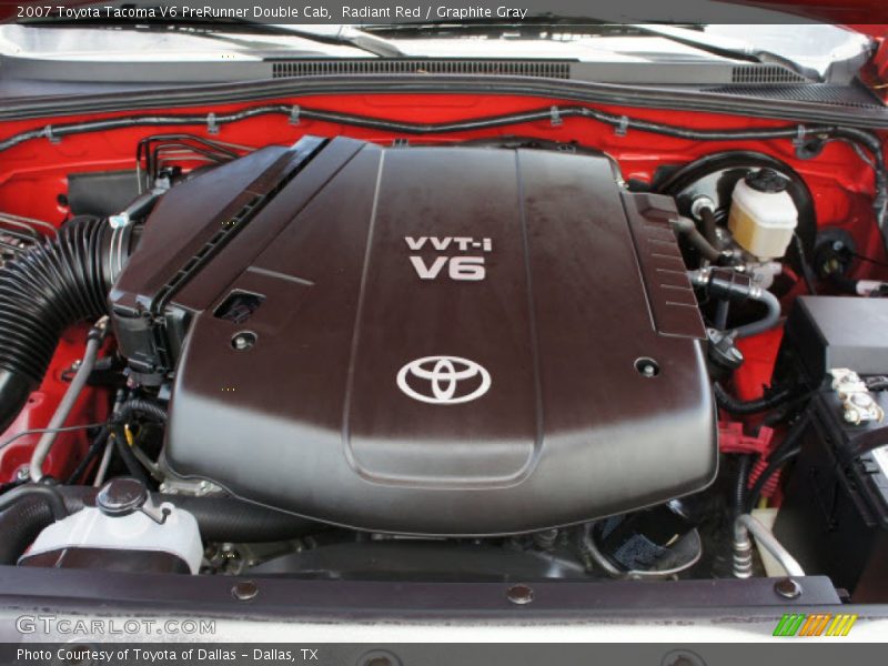 Radiant Red / Graphite Gray 2007 Toyota Tacoma V6 PreRunner Double Cab