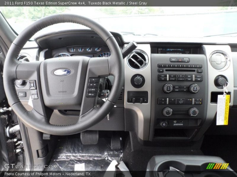 Tuxedo Black Metallic / Steel Gray 2011 Ford F150 Texas Edition SuperCrew 4x4