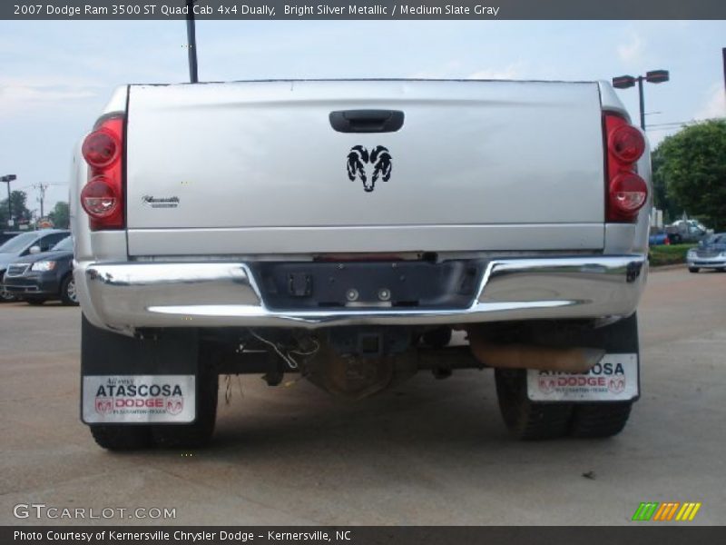 Bright Silver Metallic / Medium Slate Gray 2007 Dodge Ram 3500 ST Quad Cab 4x4 Dually