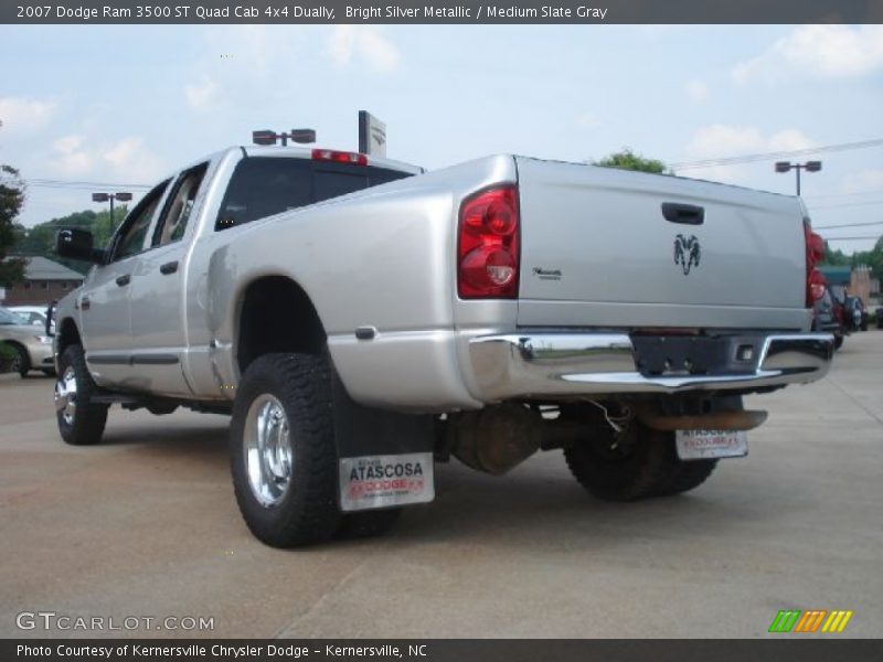 Bright Silver Metallic / Medium Slate Gray 2007 Dodge Ram 3500 ST Quad Cab 4x4 Dually