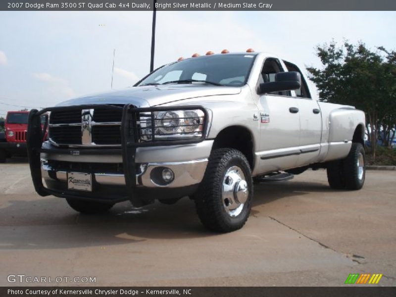 Bright Silver Metallic / Medium Slate Gray 2007 Dodge Ram 3500 ST Quad Cab 4x4 Dually