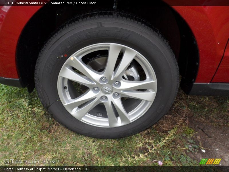 Sonoran Red / Cocoa Black 2011 Hyundai Santa Fe SE