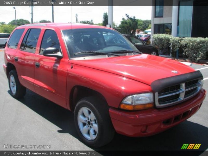 Bright White / Dark Slate Gray 2003 Dodge Durango Sport