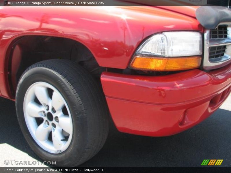 Bright White / Dark Slate Gray 2003 Dodge Durango Sport