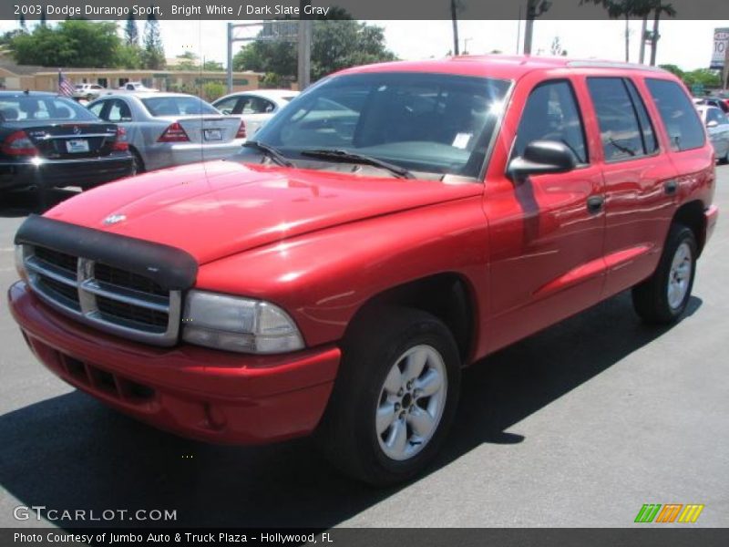 Bright White / Dark Slate Gray 2003 Dodge Durango Sport