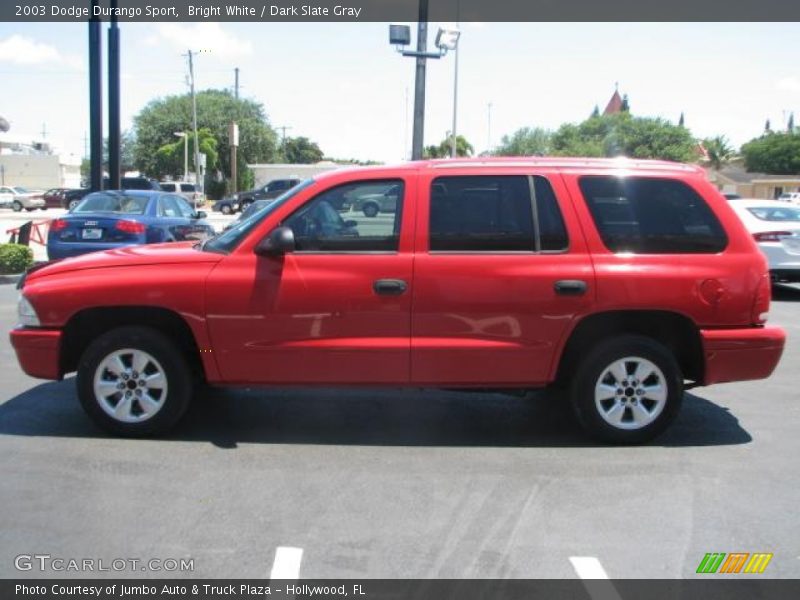 Bright White / Dark Slate Gray 2003 Dodge Durango Sport