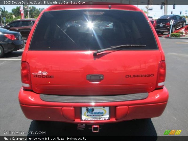 Bright White / Dark Slate Gray 2003 Dodge Durango Sport
