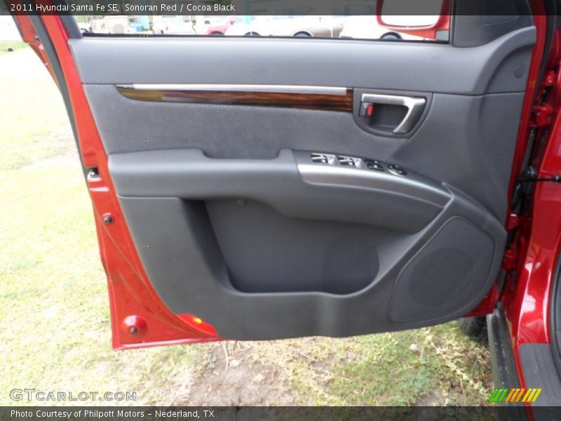 Sonoran Red / Cocoa Black 2011 Hyundai Santa Fe SE
