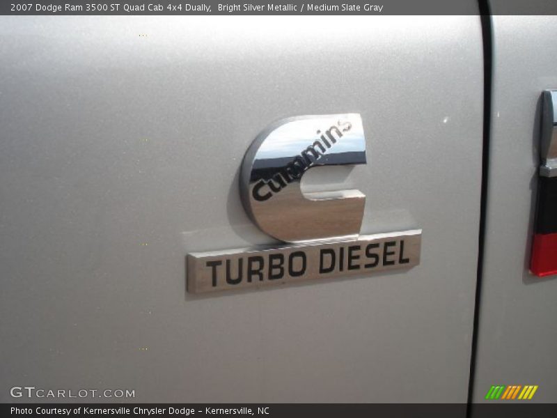Bright Silver Metallic / Medium Slate Gray 2007 Dodge Ram 3500 ST Quad Cab 4x4 Dually