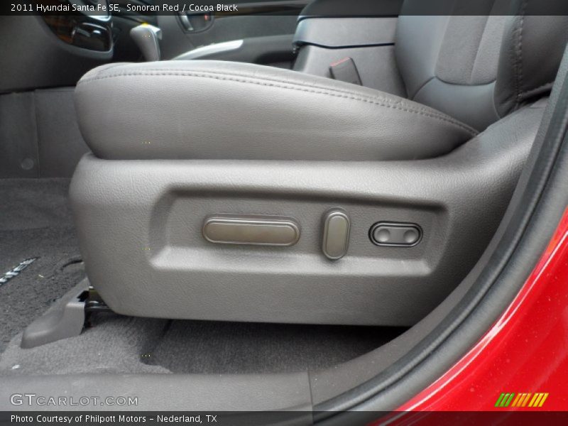 Sonoran Red / Cocoa Black 2011 Hyundai Santa Fe SE