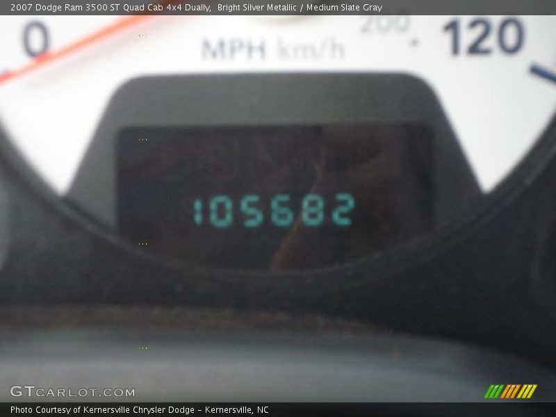 Bright Silver Metallic / Medium Slate Gray 2007 Dodge Ram 3500 ST Quad Cab 4x4 Dually