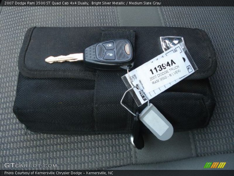 Bright Silver Metallic / Medium Slate Gray 2007 Dodge Ram 3500 ST Quad Cab 4x4 Dually