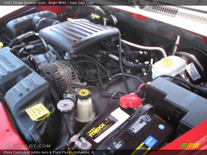 Bright White / Dark Slate Gray 2003 Dodge Durango Sport