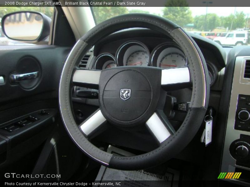 Brilliant Black Crystal Pearl / Dark Slate Gray 2008 Dodge Charger SXT AWD