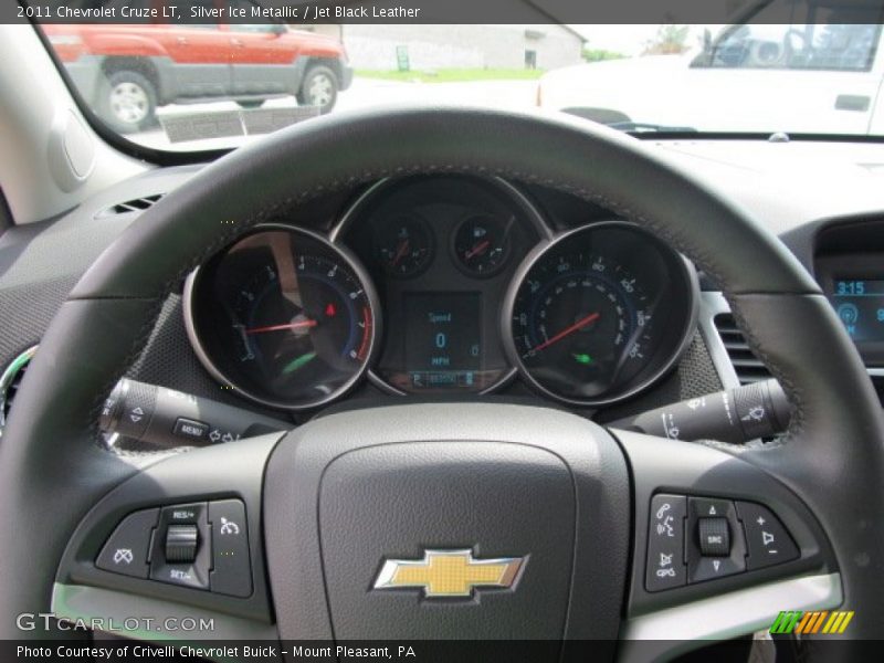 Silver Ice Metallic / Jet Black Leather 2011 Chevrolet Cruze LT