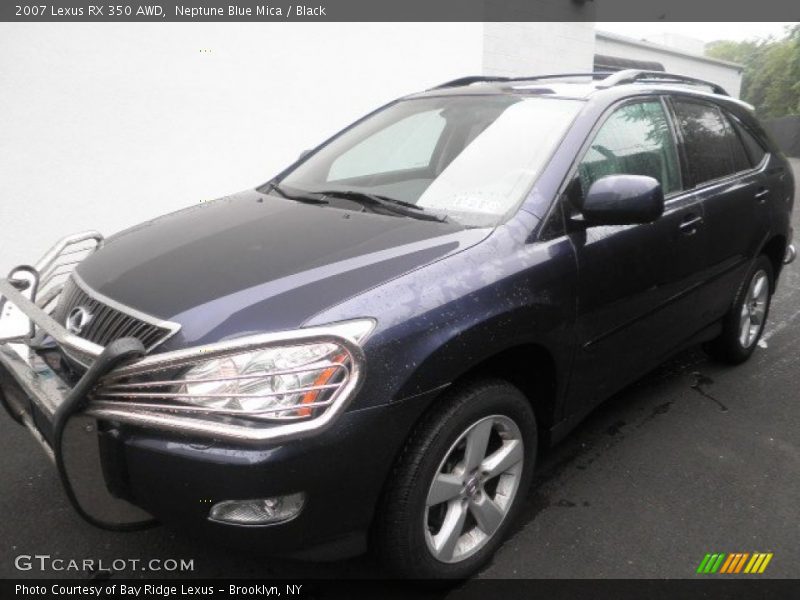 Neptune Blue Mica / Black 2007 Lexus RX 350 AWD