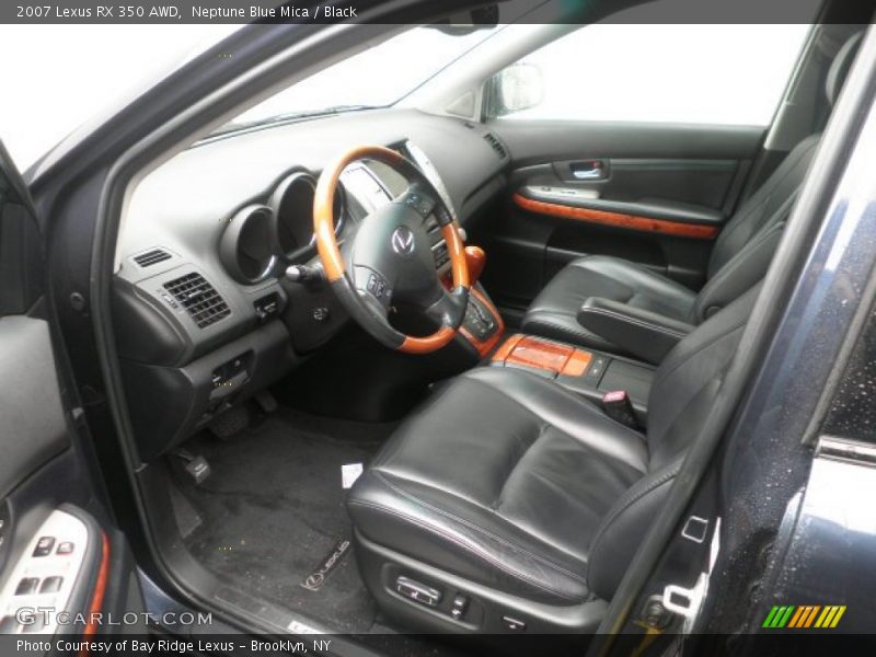 Neptune Blue Mica / Black 2007 Lexus RX 350 AWD