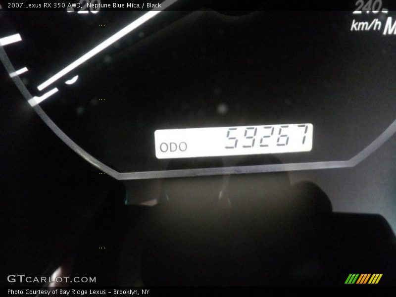 Neptune Blue Mica / Black 2007 Lexus RX 350 AWD