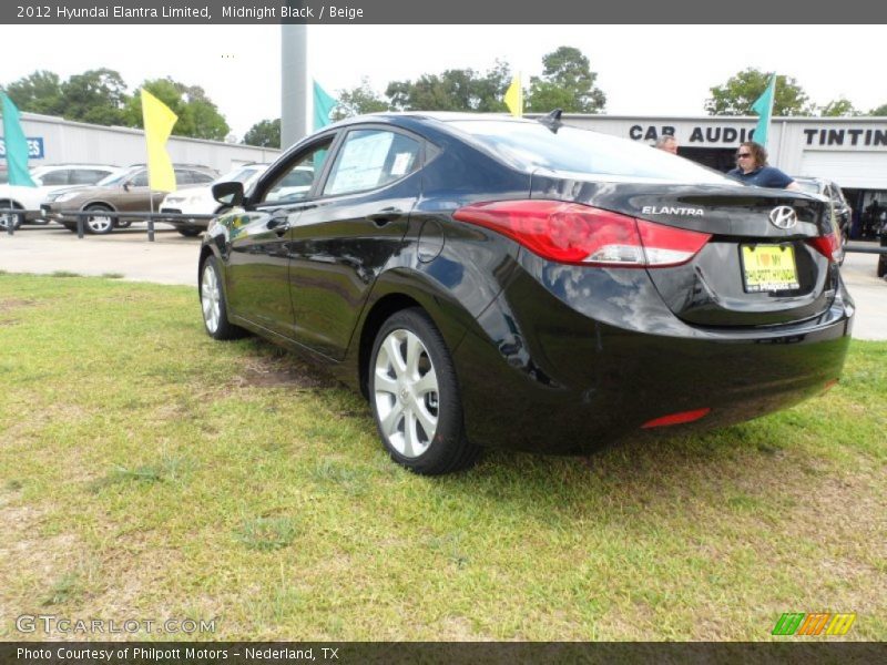 Midnight Black / Beige 2012 Hyundai Elantra Limited