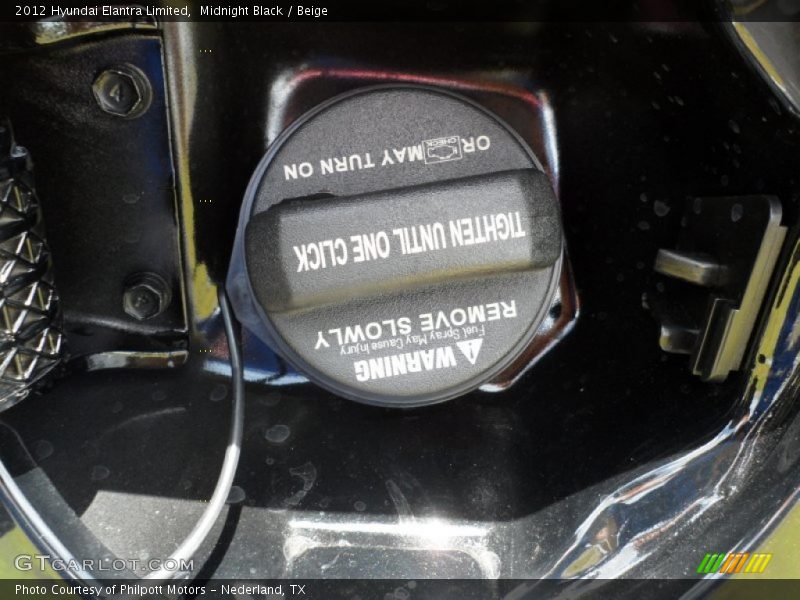 Midnight Black / Beige 2012 Hyundai Elantra Limited