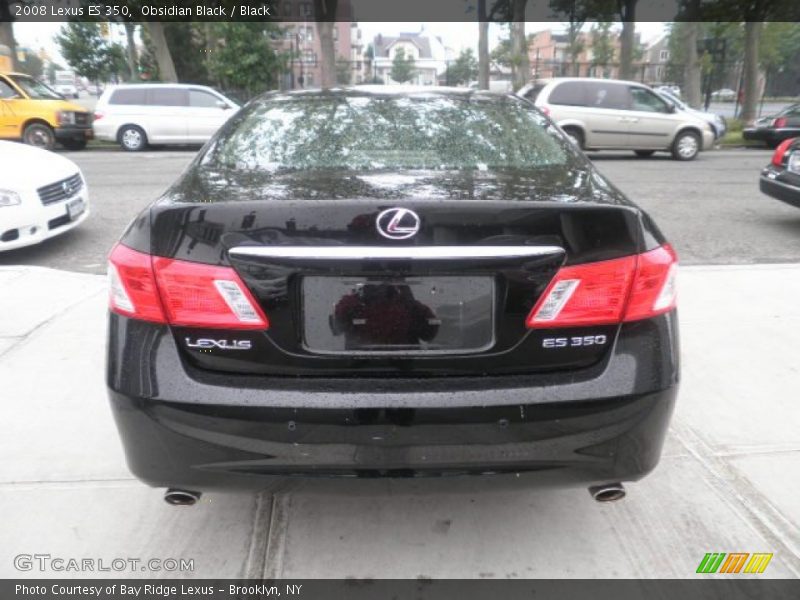Obsidian Black / Black 2008 Lexus ES 350