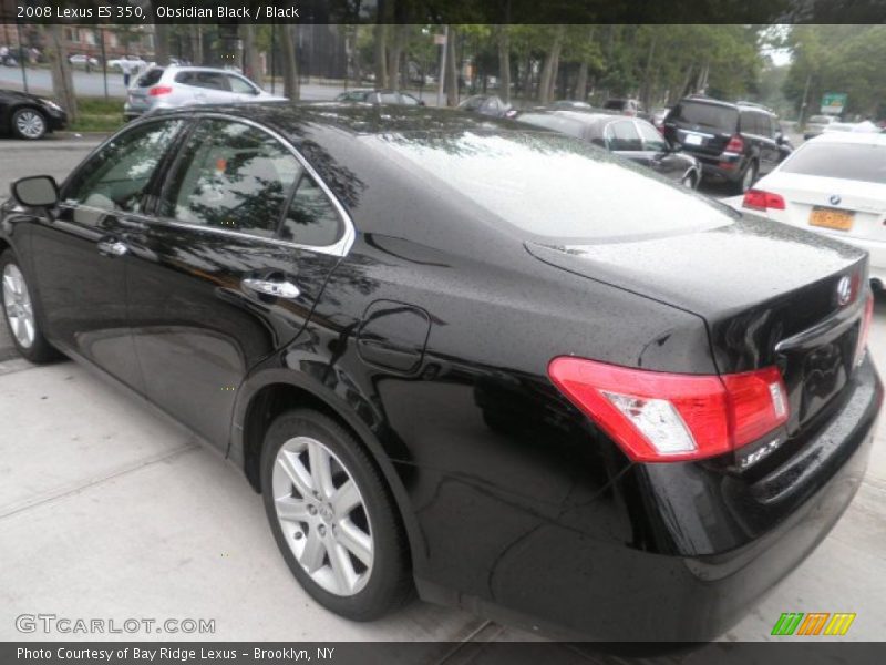 Obsidian Black / Black 2008 Lexus ES 350