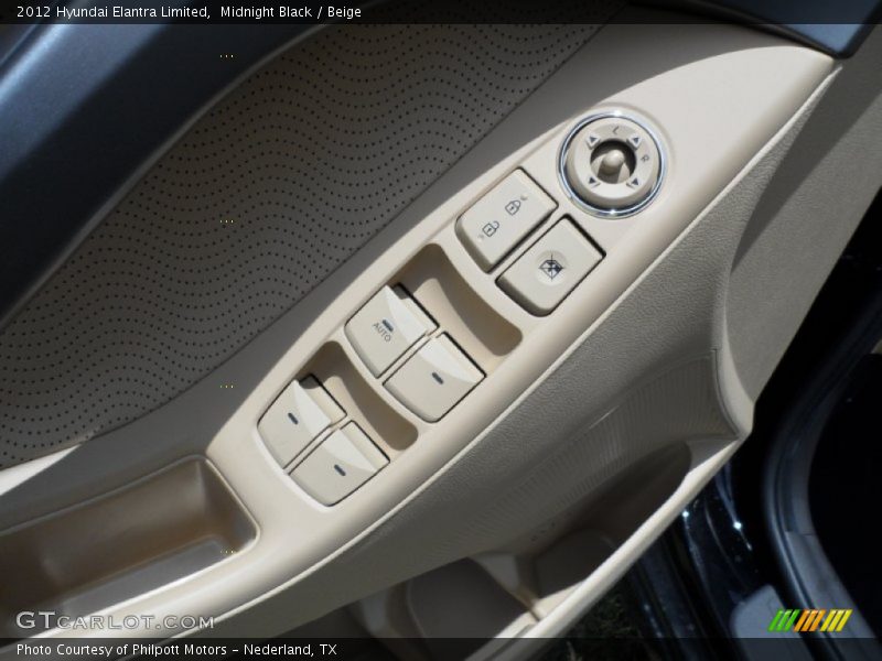 Midnight Black / Beige 2012 Hyundai Elantra Limited