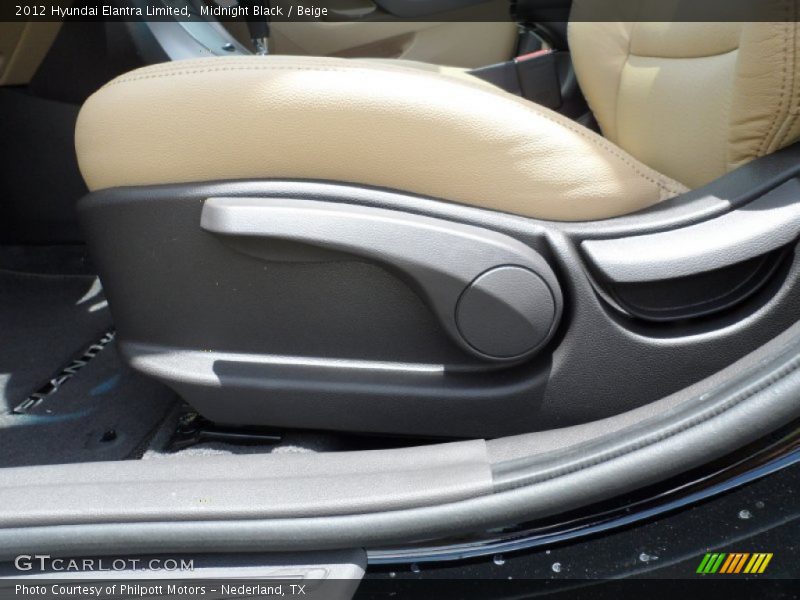 Midnight Black / Beige 2012 Hyundai Elantra Limited