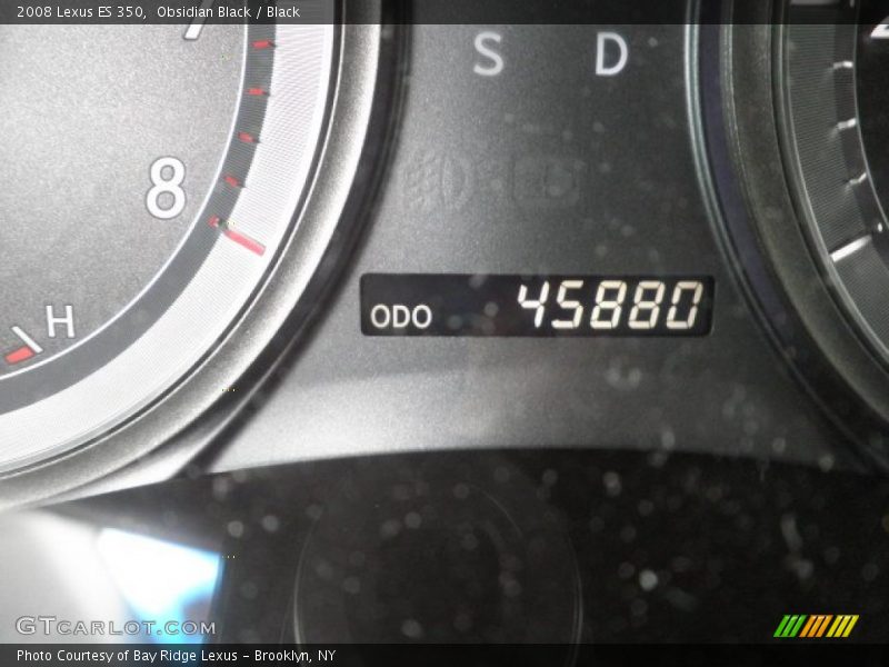 Obsidian Black / Black 2008 Lexus ES 350