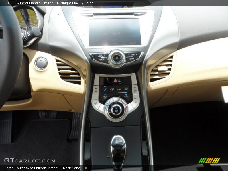 Controls of 2012 Elantra Limited