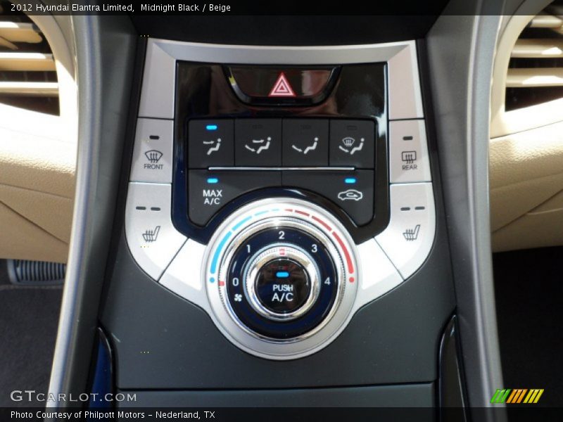 Controls of 2012 Elantra Limited