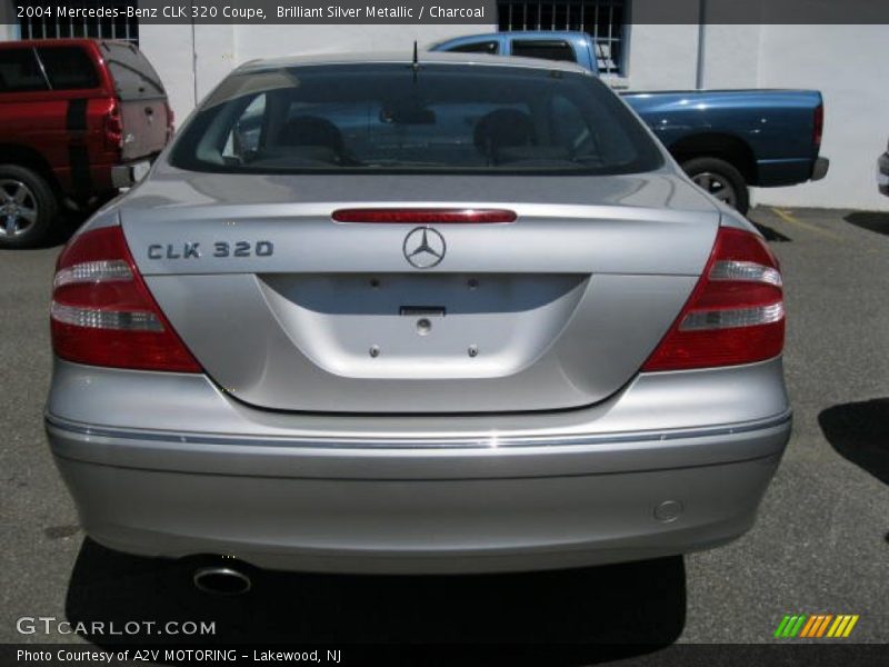 Brilliant Silver Metallic / Charcoal 2004 Mercedes-Benz CLK 320 Coupe