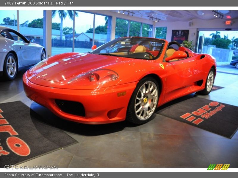 Red / Tan 2002 Ferrari 360 Spider F1