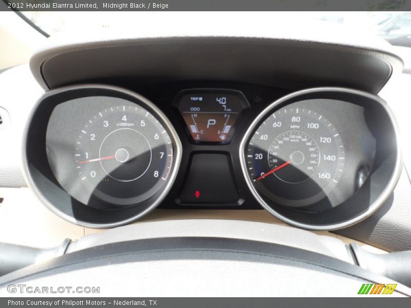  2012 Elantra Limited Limited Gauges