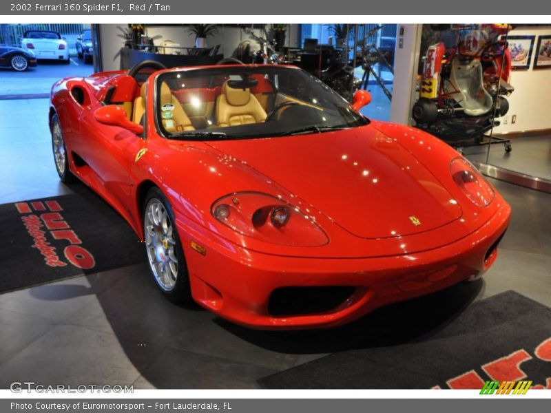 Red / Tan 2002 Ferrari 360 Spider F1