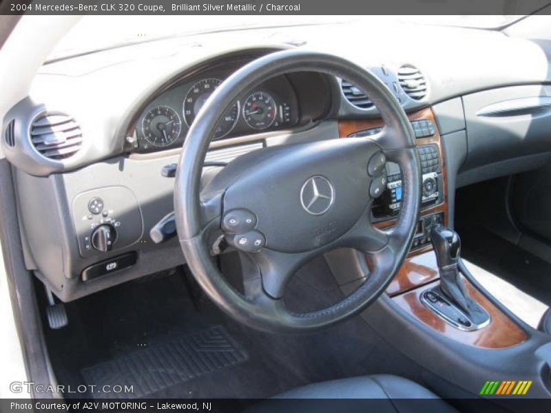 Brilliant Silver Metallic / Charcoal 2004 Mercedes-Benz CLK 320 Coupe