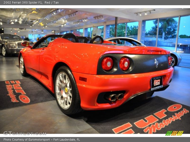 Red / Tan 2002 Ferrari 360 Spider F1
