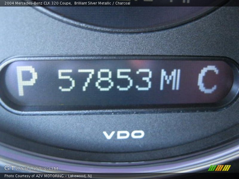 Brilliant Silver Metallic / Charcoal 2004 Mercedes-Benz CLK 320 Coupe