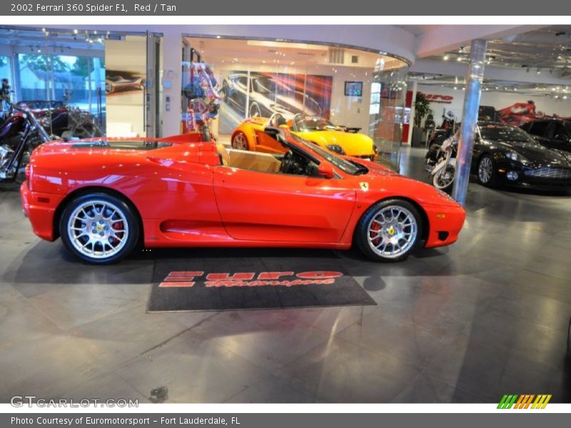 Red / Tan 2002 Ferrari 360 Spider F1