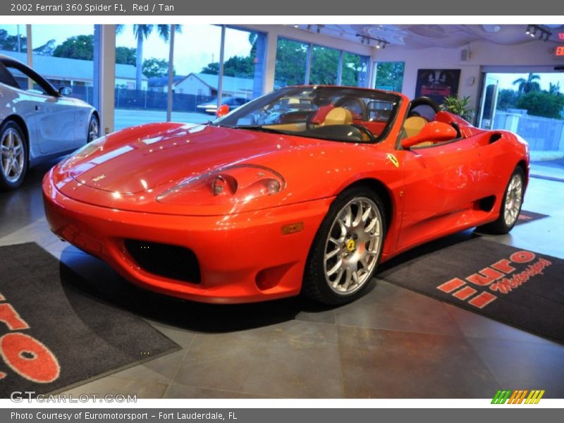 Red / Tan 2002 Ferrari 360 Spider F1