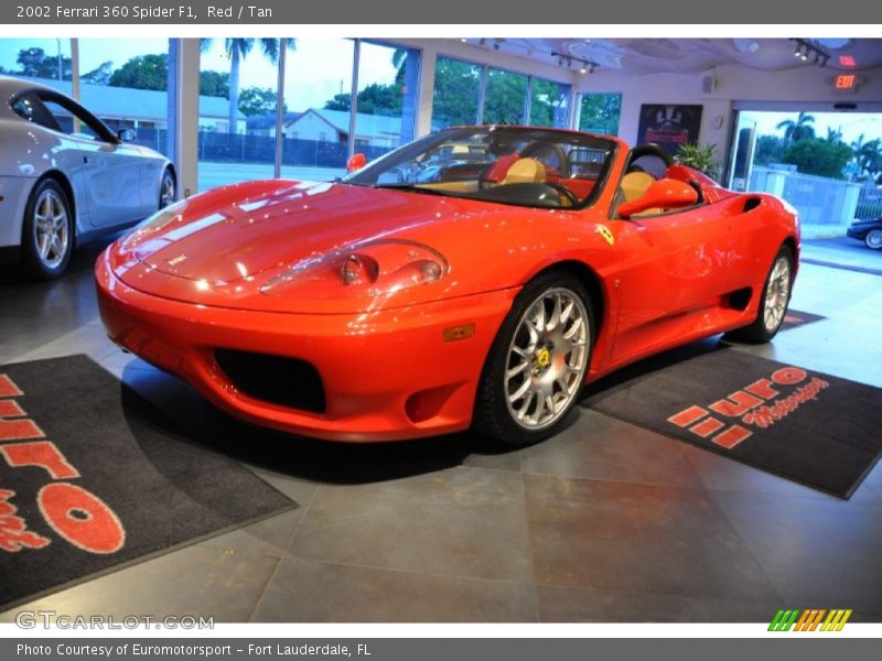 Red / Tan 2002 Ferrari 360 Spider F1