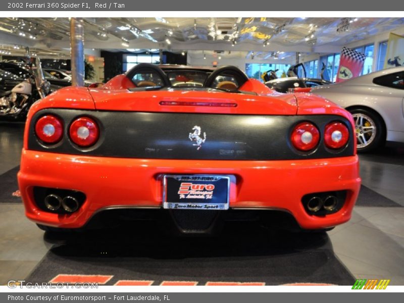 Red / Tan 2002 Ferrari 360 Spider F1