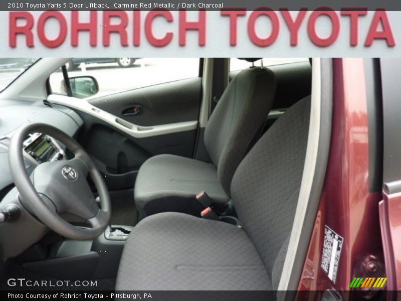 Carmine Red Metallic / Dark Charcoal 2010 Toyota Yaris 5 Door Liftback
