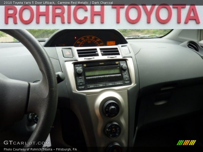 Carmine Red Metallic / Dark Charcoal 2010 Toyota Yaris 5 Door Liftback
