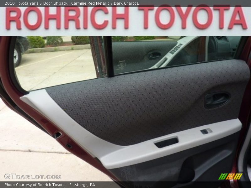 Carmine Red Metallic / Dark Charcoal 2010 Toyota Yaris 5 Door Liftback