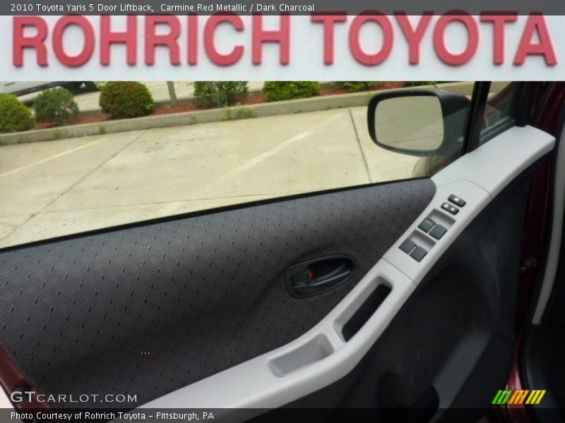 Carmine Red Metallic / Dark Charcoal 2010 Toyota Yaris 5 Door Liftback